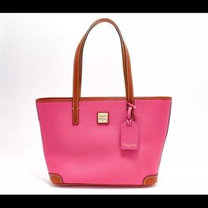 Dooney & Bourke Charleston Pink Grain Leather Shoulder Bag Tote Bag